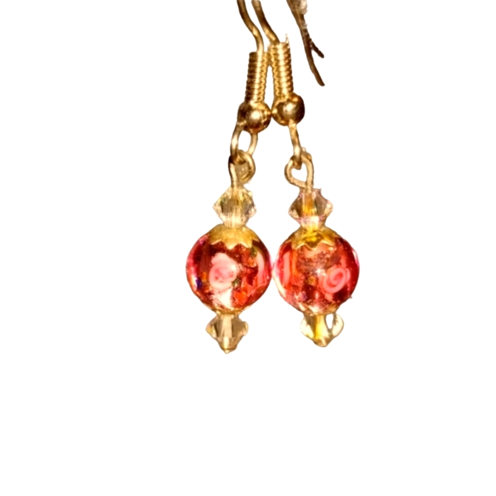 Handmade  Murrano glass earrings